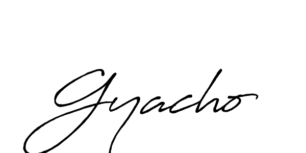 Also we have Gyacho name is the best signature style. Create professional handwritten signature collection using Antro_Vectra_Bolder autograph style. Gyacho signature style 7 images and pictures png