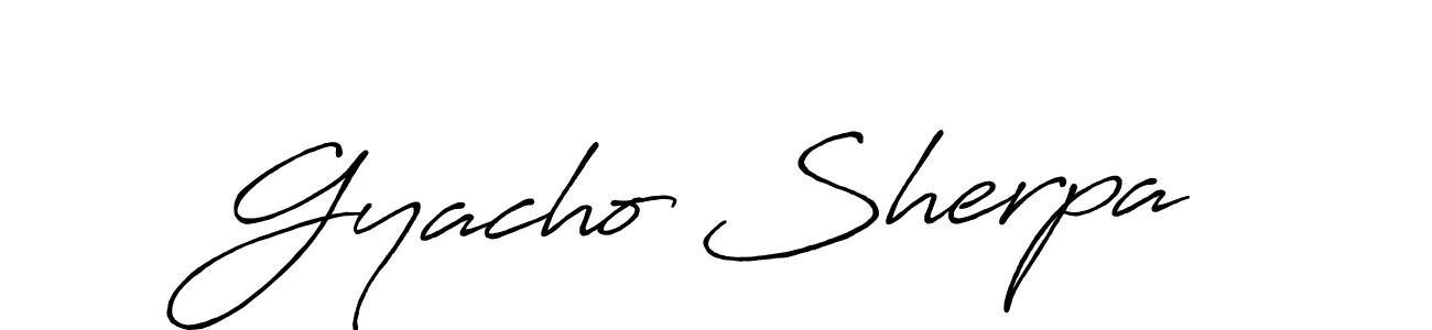 How to Draw Gyacho Sherpa signature style? Antro_Vectra_Bolder is a latest design signature styles for name Gyacho Sherpa. Gyacho Sherpa signature style 7 images and pictures png