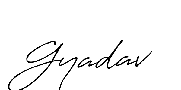 Make a beautiful signature design for name Gyadav. With this signature (Antro_Vectra_Bolder) style, you can create a handwritten signature for free. Gyadav signature style 7 images and pictures png
