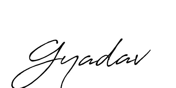 Make a beautiful signature design for name Gyadav. With this signature (Antro_Vectra_Bolder) style, you can create a handwritten signature for free. Gyadav signature style 7 images and pictures png