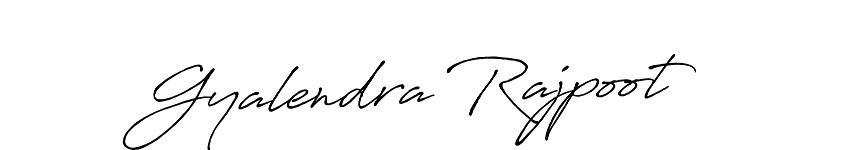 Create a beautiful signature design for name Gyalendra Rajpoot. With this signature (Antro_Vectra_Bolder) fonts, you can make a handwritten signature for free. Gyalendra Rajpoot signature style 7 images and pictures png