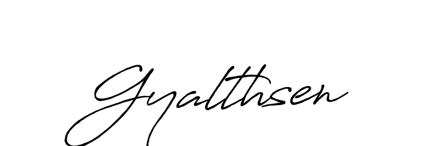 Design your own signature with our free online signature maker. With this signature software, you can create a handwritten (Antro_Vectra_Bolder) signature for name Gyalthsen. Gyalthsen signature style 7 images and pictures png