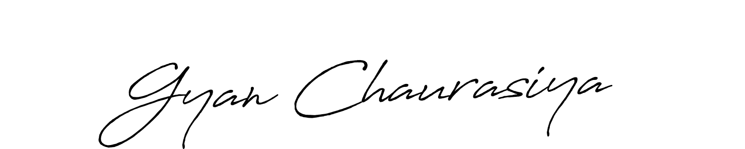 Create a beautiful signature design for name Gyan Chaurasiya. With this signature (Antro_Vectra_Bolder) fonts, you can make a handwritten signature for free. Gyan Chaurasiya signature style 7 images and pictures png