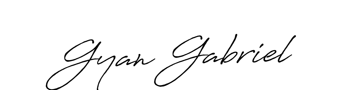 You should practise on your own different ways (Antro_Vectra_Bolder) to write your name (Gyan Gabriel) in signature. don't let someone else do it for you. Gyan Gabriel signature style 7 images and pictures png