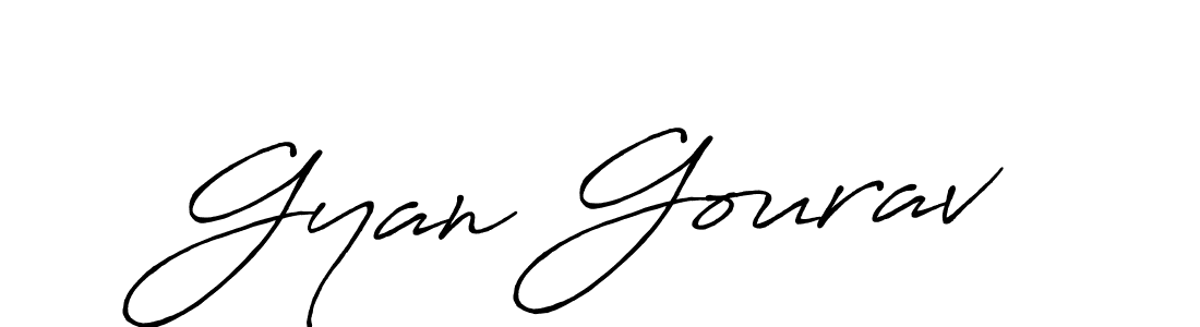 How to make Gyan Gourav signature? Antro_Vectra_Bolder is a professional autograph style. Create handwritten signature for Gyan Gourav name. Gyan Gourav signature style 7 images and pictures png