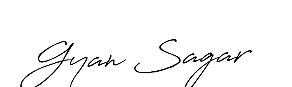 Gyan Sagar stylish signature style. Best Handwritten Sign (Antro_Vectra_Bolder) for my name. Handwritten Signature Collection Ideas for my name Gyan Sagar. Gyan Sagar signature style 7 images and pictures png