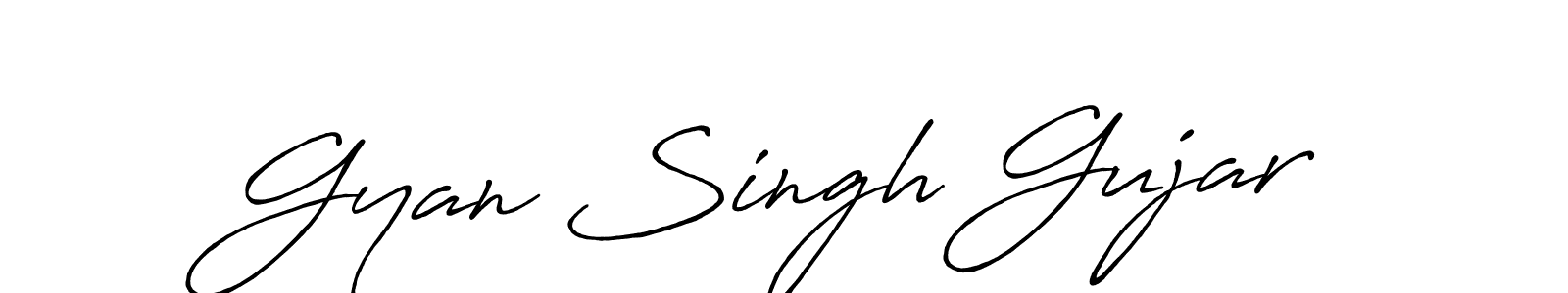 Create a beautiful signature design for name Gyan Singh Gujar. With this signature (Antro_Vectra_Bolder) fonts, you can make a handwritten signature for free. Gyan Singh Gujar signature style 7 images and pictures png