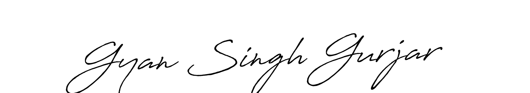 How to make Gyan Singh Gurjar name signature. Use Antro_Vectra_Bolder style for creating short signs online. This is the latest handwritten sign. Gyan Singh Gurjar signature style 7 images and pictures png