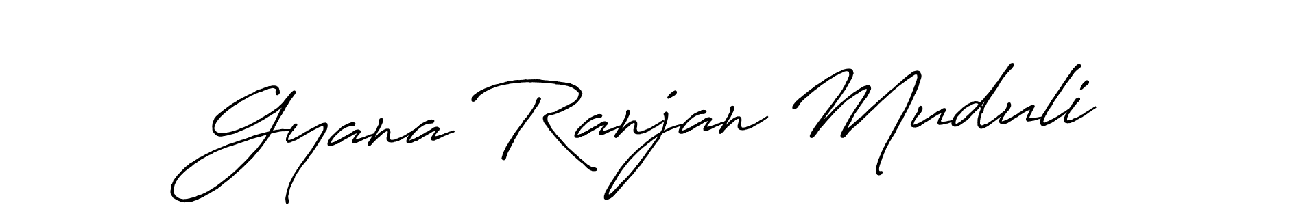 Create a beautiful signature design for name Gyana Ranjan Muduli. With this signature (Antro_Vectra_Bolder) fonts, you can make a handwritten signature for free. Gyana Ranjan Muduli signature style 7 images and pictures png