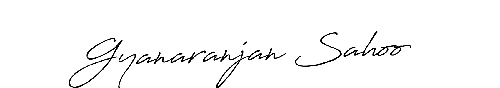 How to make Gyanaranjan Sahoo name signature. Use Antro_Vectra_Bolder style for creating short signs online. This is the latest handwritten sign. Gyanaranjan Sahoo signature style 7 images and pictures png