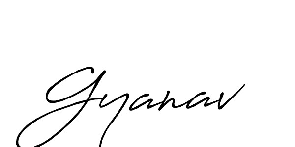 Gyanav stylish signature style. Best Handwritten Sign (Antro_Vectra_Bolder) for my name. Handwritten Signature Collection Ideas for my name Gyanav. Gyanav signature style 7 images and pictures png