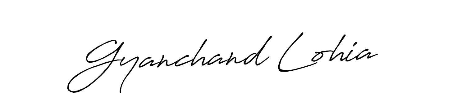 Create a beautiful signature design for name Gyanchand Lohia. With this signature (Antro_Vectra_Bolder) fonts, you can make a handwritten signature for free. Gyanchand Lohia signature style 7 images and pictures png