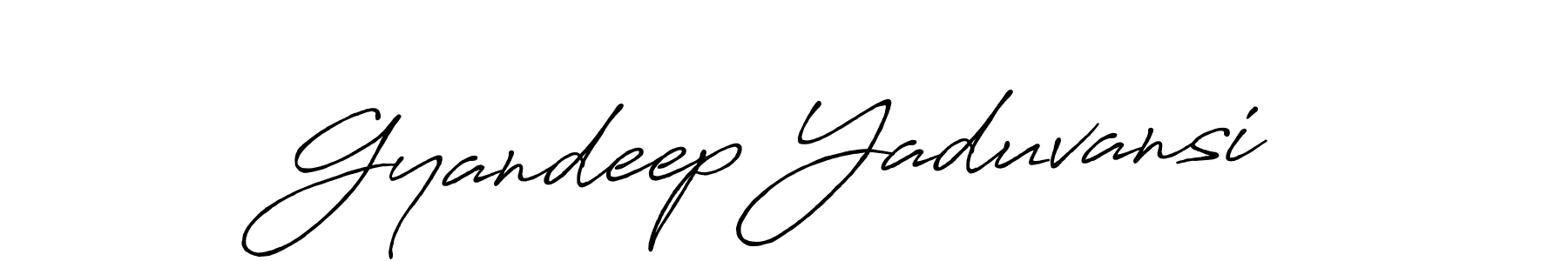 Design your own signature with our free online signature maker. With this signature software, you can create a handwritten (Antro_Vectra_Bolder) signature for name Gyandeep Yaduvansi. Gyandeep Yaduvansi signature style 7 images and pictures png