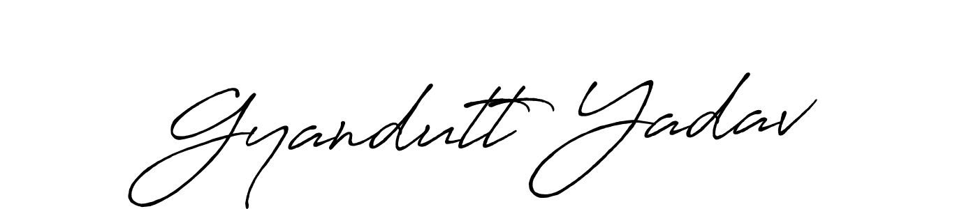 Create a beautiful signature design for name Gyandutt Yadav. With this signature (Antro_Vectra_Bolder) fonts, you can make a handwritten signature for free. Gyandutt Yadav signature style 7 images and pictures png