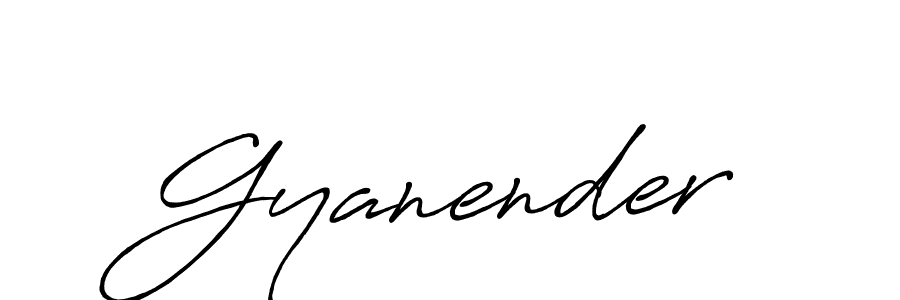 Make a beautiful signature design for name Gyanender. With this signature (Antro_Vectra_Bolder) style, you can create a handwritten signature for free. Gyanender signature style 7 images and pictures png