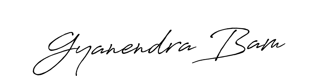 The best way (Antro_Vectra_Bolder) to make a short signature is to pick only two or three words in your name. The name Gyanendra Bam include a total of six letters. For converting this name. Gyanendra Bam signature style 7 images and pictures png