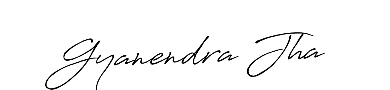 Gyanendra Jha stylish signature style. Best Handwritten Sign (Antro_Vectra_Bolder) for my name. Handwritten Signature Collection Ideas for my name Gyanendra Jha. Gyanendra Jha signature style 7 images and pictures png