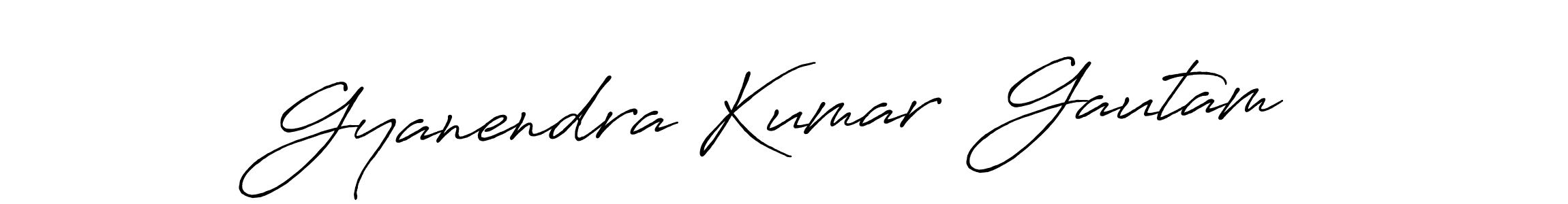 Make a beautiful signature design for name Gyanendra Kumar  Gautam. With this signature (Antro_Vectra_Bolder) style, you can create a handwritten signature for free. Gyanendra Kumar  Gautam signature style 7 images and pictures png