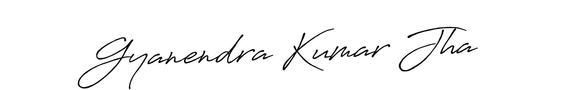 Create a beautiful signature design for name Gyanendra Kumar Jha. With this signature (Antro_Vectra_Bolder) fonts, you can make a handwritten signature for free. Gyanendra Kumar Jha signature style 7 images and pictures png