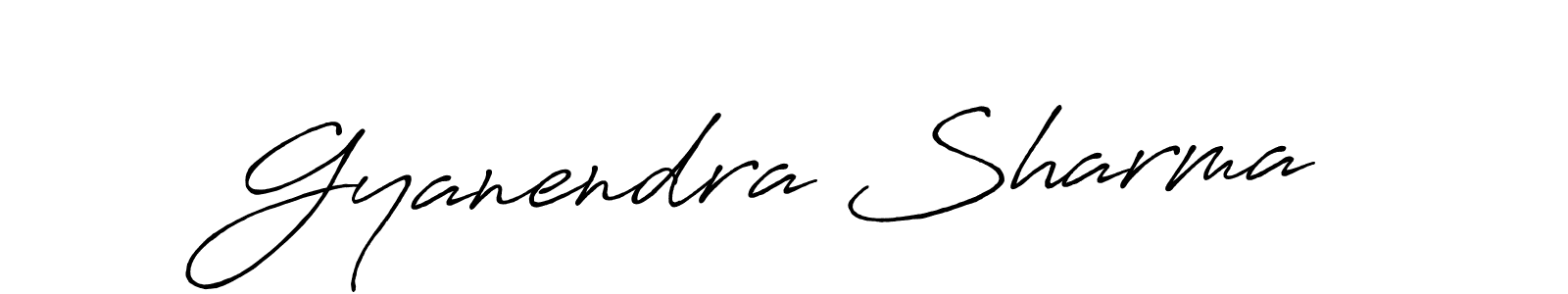 Create a beautiful signature design for name Gyanendra Sharma. With this signature (Antro_Vectra_Bolder) fonts, you can make a handwritten signature for free. Gyanendra Sharma signature style 7 images and pictures png