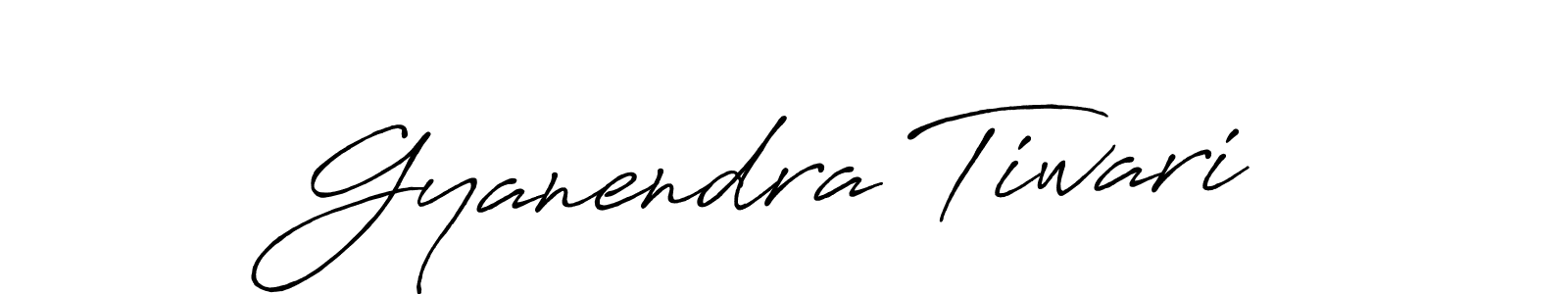 Create a beautiful signature design for name Gyanendra Tiwari. With this signature (Antro_Vectra_Bolder) fonts, you can make a handwritten signature for free. Gyanendra Tiwari signature style 7 images and pictures png