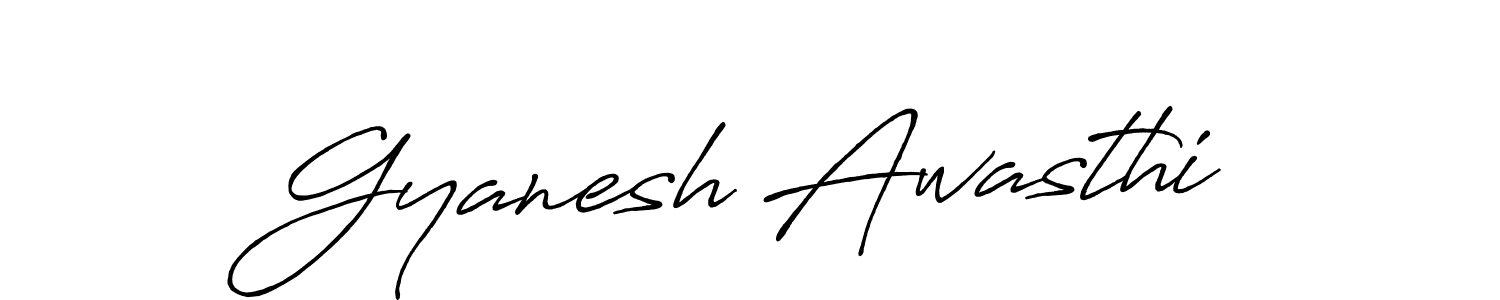 The best way (Antro_Vectra_Bolder) to make a short signature is to pick only two or three words in your name. The name Gyanesh Awasthi include a total of six letters. For converting this name. Gyanesh Awasthi signature style 7 images and pictures png