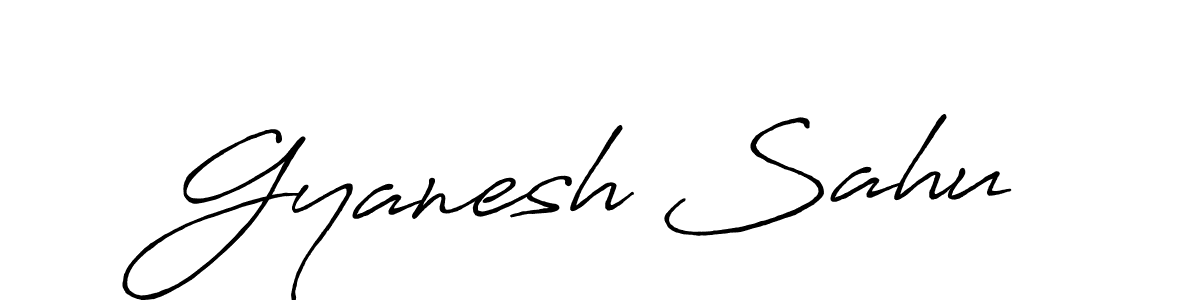 Also we have Gyanesh Sahu name is the best signature style. Create professional handwritten signature collection using Antro_Vectra_Bolder autograph style. Gyanesh Sahu signature style 7 images and pictures png