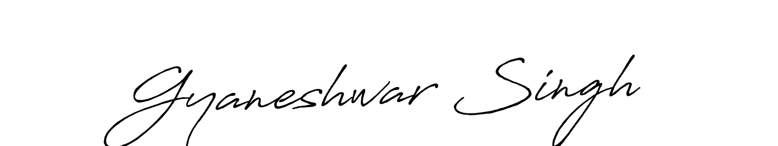 Create a beautiful signature design for name Gyaneshwar Singh. With this signature (Antro_Vectra_Bolder) fonts, you can make a handwritten signature for free. Gyaneshwar Singh signature style 7 images and pictures png