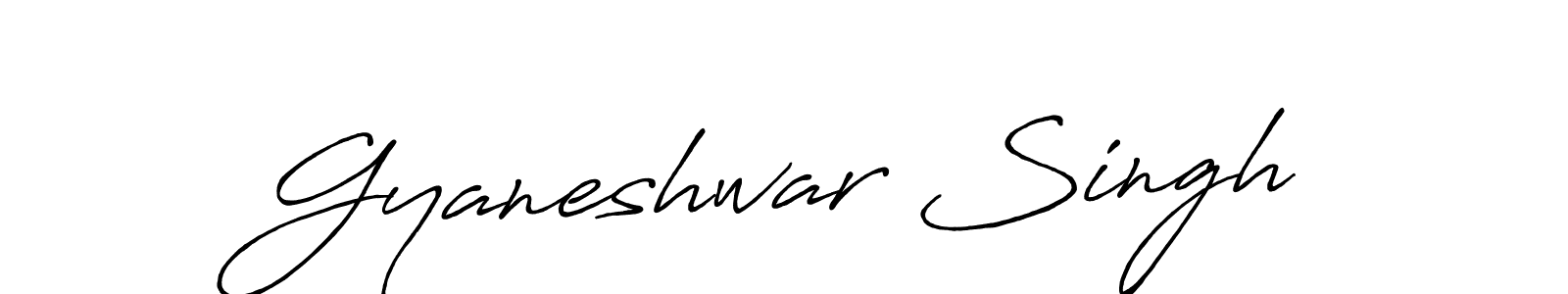 Create a beautiful signature design for name Gyaneshwar Singh. With this signature (Antro_Vectra_Bolder) fonts, you can make a handwritten signature for free. Gyaneshwar Singh signature style 7 images and pictures png