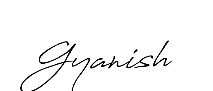 Make a beautiful signature design for name Gyanish. With this signature (Antro_Vectra_Bolder) style, you can create a handwritten signature for free. Gyanish signature style 7 images and pictures png