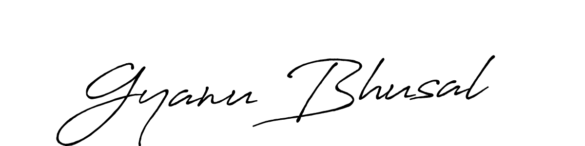 Antro_Vectra_Bolder is a professional signature style that is perfect for those who want to add a touch of class to their signature. It is also a great choice for those who want to make their signature more unique. Get Gyanu Bhusal name to fancy signature for free. Gyanu Bhusal signature style 7 images and pictures png