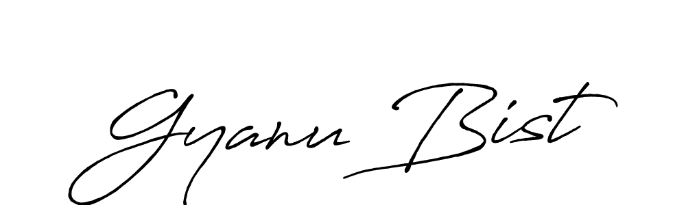 The best way (Antro_Vectra_Bolder) to make a short signature is to pick only two or three words in your name. The name Gyanu Bist include a total of six letters. For converting this name. Gyanu Bist signature style 7 images and pictures png