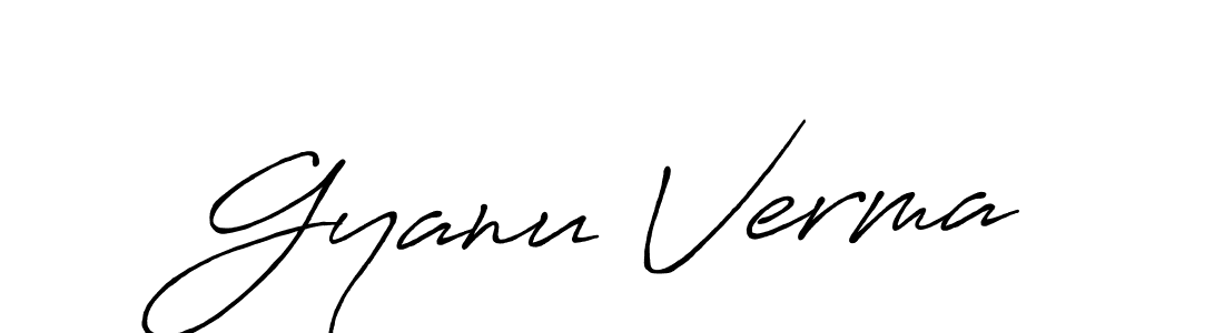 It looks lik you need a new signature style for name Gyanu Verma. Design unique handwritten (Antro_Vectra_Bolder) signature with our free signature maker in just a few clicks. Gyanu Verma signature style 7 images and pictures png