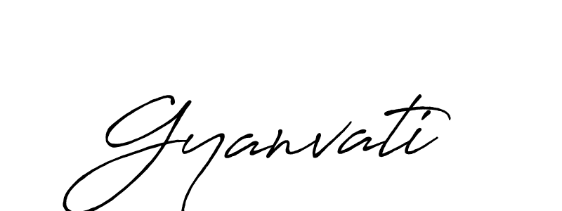 Make a beautiful signature design for name Gyanvati. With this signature (Antro_Vectra_Bolder) style, you can create a handwritten signature for free. Gyanvati signature style 7 images and pictures png