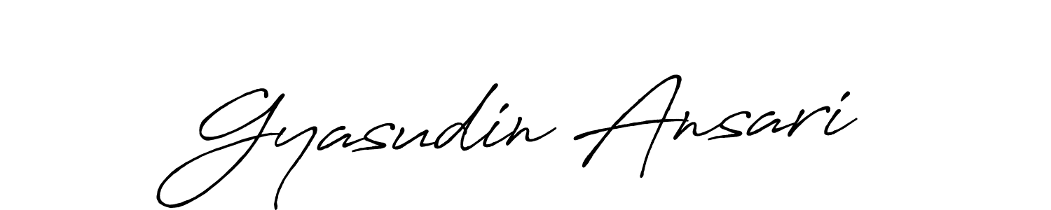 Gyasudin Ansari stylish signature style. Best Handwritten Sign (Antro_Vectra_Bolder) for my name. Handwritten Signature Collection Ideas for my name Gyasudin Ansari. Gyasudin Ansari signature style 7 images and pictures png