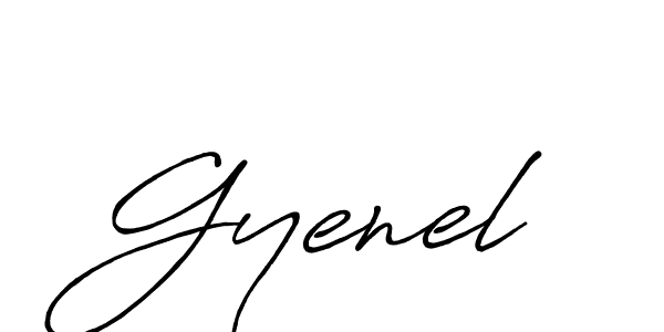 Gyenel stylish signature style. Best Handwritten Sign (Antro_Vectra_Bolder) for my name. Handwritten Signature Collection Ideas for my name Gyenel. Gyenel signature style 7 images and pictures png