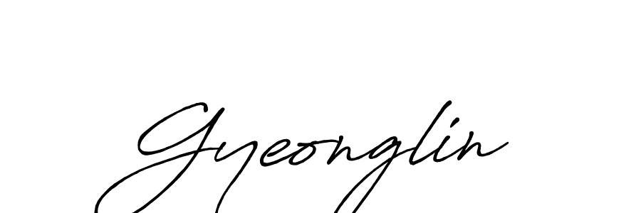 How to make Gyeonglin signature? Antro_Vectra_Bolder is a professional autograph style. Create handwritten signature for Gyeonglin name. Gyeonglin signature style 7 images and pictures png
