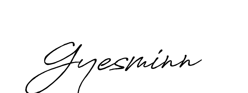 You should practise on your own different ways (Antro_Vectra_Bolder) to write your name (Gyesminn) in signature. don't let someone else do it for you. Gyesminn signature style 7 images and pictures png