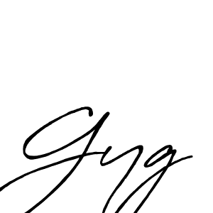 How to make Gyg signature? Antro_Vectra_Bolder is a professional autograph style. Create handwritten signature for Gyg name. Gyg signature style 7 images and pictures png