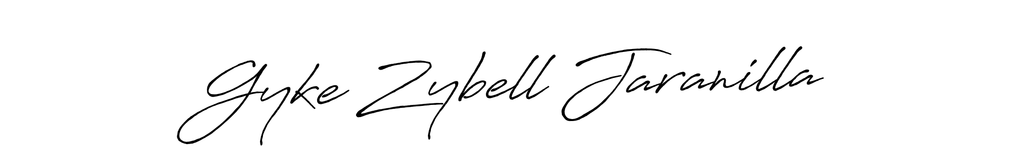 Make a beautiful signature design for name Gyke Zybell Jaranilla. With this signature (Antro_Vectra_Bolder) style, you can create a handwritten signature for free. Gyke Zybell Jaranilla signature style 7 images and pictures png