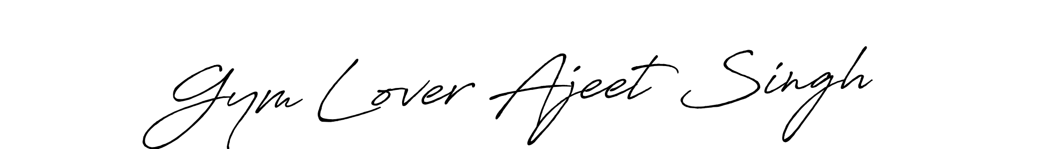 How to make Gym Lover Ajeet Singh signature? Antro_Vectra_Bolder is a professional autograph style. Create handwritten signature for Gym Lover Ajeet Singh name. Gym Lover Ajeet Singh signature style 7 images and pictures png