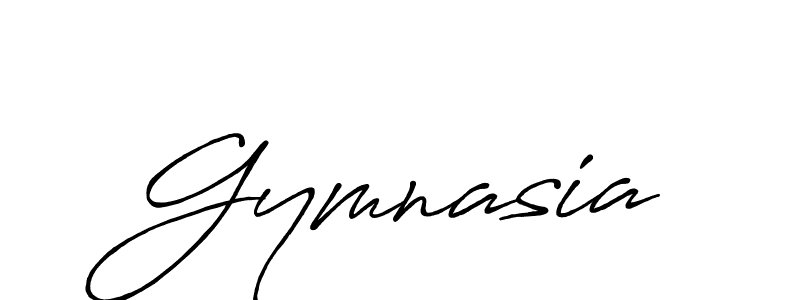Gymnasia stylish signature style. Best Handwritten Sign (Antro_Vectra_Bolder) for my name. Handwritten Signature Collection Ideas for my name Gymnasia. Gymnasia signature style 7 images and pictures png