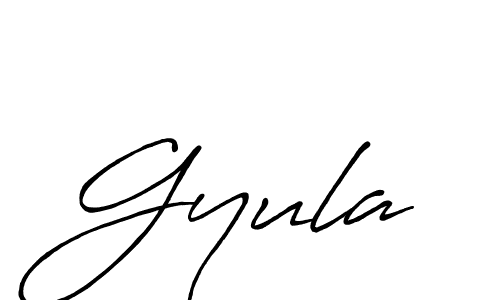 How to make Gyula signature? Antro_Vectra_Bolder is a professional autograph style. Create handwritten signature for Gyula name. Gyula signature style 7 images and pictures png