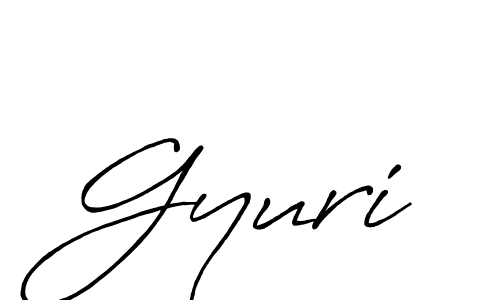 You should practise on your own different ways (Antro_Vectra_Bolder) to write your name (Gyuri) in signature. don't let someone else do it for you. Gyuri signature style 7 images and pictures png