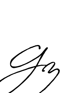 Create a beautiful signature design for name Gz. With this signature (Antro_Vectra_Bolder) fonts, you can make a handwritten signature for free. Gz signature style 7 images and pictures png