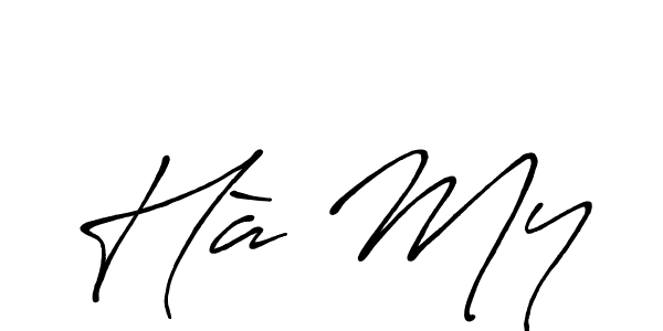 Also we have Hà My name is the best signature style. Create professional handwritten signature collection using Antro_Vectra_Bolder autograph style. Hà My signature style 7 images and pictures png