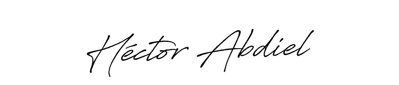 Also we have Héctor Abdiel name is the best signature style. Create professional handwritten signature collection using Antro_Vectra_Bolder autograph style. Héctor Abdiel signature style 7 images and pictures png