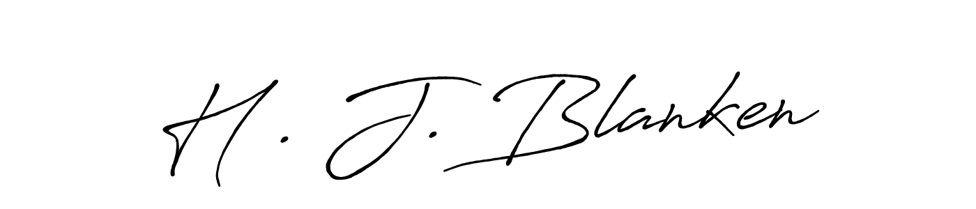 H . J. Blanken stylish signature style. Best Handwritten Sign (Antro_Vectra_Bolder) for my name. Handwritten Signature Collection Ideas for my name H . J. Blanken. H . J. Blanken signature style 7 images and pictures png