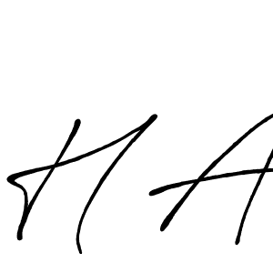 Make a beautiful signature design for name H A. With this signature (Antro_Vectra_Bolder) style, you can create a handwritten signature for free. H A signature style 7 images and pictures png