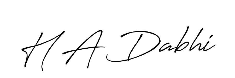 H A Dabhi stylish signature style. Best Handwritten Sign (Antro_Vectra_Bolder) for my name. Handwritten Signature Collection Ideas for my name H A Dabhi. H A Dabhi signature style 7 images and pictures png